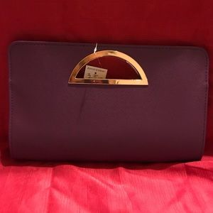 Ashley Stewart Plum Clutch Bag ( NWT)